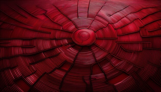 Deep Burgundy Red Abstract Rounded Mosaic Background Over Black