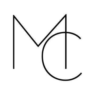 MC Monogram Clean Line Art Logo