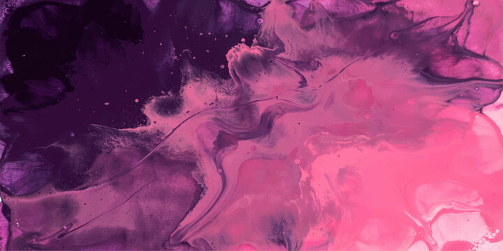 Abstract Watercolor Flow Background with Colorful Smoke, Light Waves, Blue and Purple Flame Shapes, Dark Fantasy Texture, and Dynamic Motion Art Design Pattern
