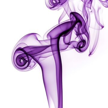 Abstract Purple Smoke Swirls Artistic Background.