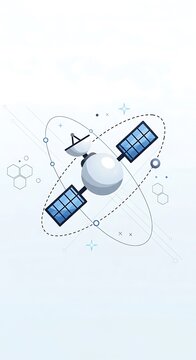 Satellite Technology and Space Exploration Concept.