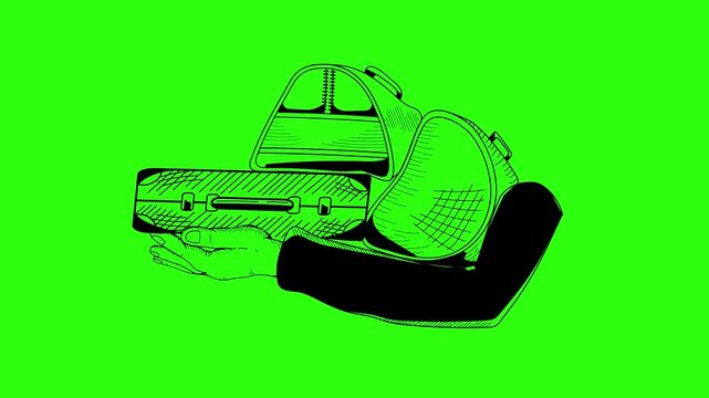 green electric razor