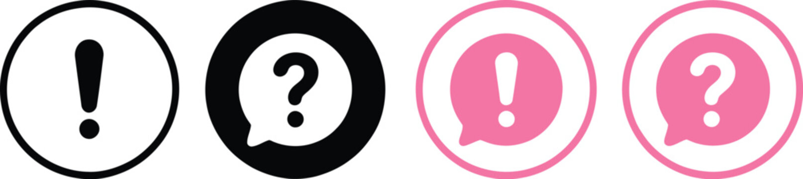 Q and A icon featuring question, answer, support chat, help center, FAQ, and knowledge sharing in editable vector styles.