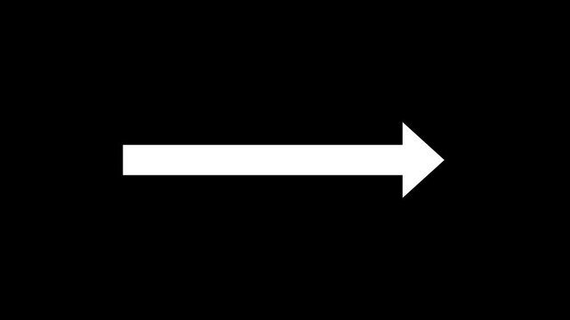 Black Right Arrow Icon Isolated on Light Background, Simple Direction Pointer Symbol, Navigation Sign, Forward Movement Indicator,