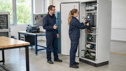 Fototapeta premium Industrial Electrical Maintenance Technician Training