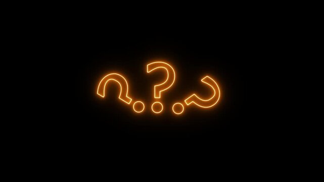 Question mark symbol glass abstract concept looped and seamless animation. Fly between 3d icons.