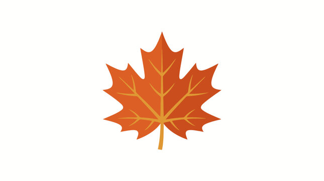 A bright orange maple leaf featuring distinct veins and pointed lobes sits against a soft plain backdrop capturing the essence of autumn foliage and seasonal change perfect for nature themed