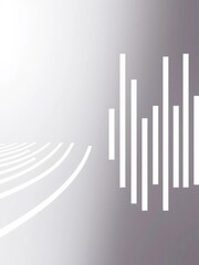 Naklejka premium Geometric patterns of white and gray vertical lines on a gradient background, shape, creative