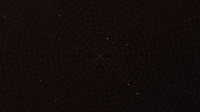 A detailed spider web pattern with glowing gold points on a dark black background