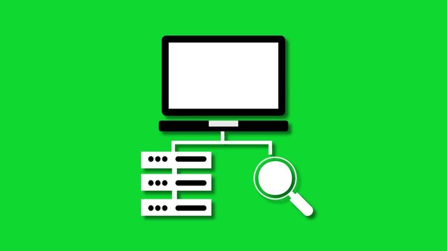 Clean network monitoring icon featuring connected nodes with an eye and signal lines, symbolizing real-time tracking, traffic analysis, system surveillance, connectivity control,
