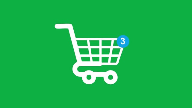 animated add to cart icon. Perfect for website, digital, online, computer, animation, technology, internet, retail, store, marketing