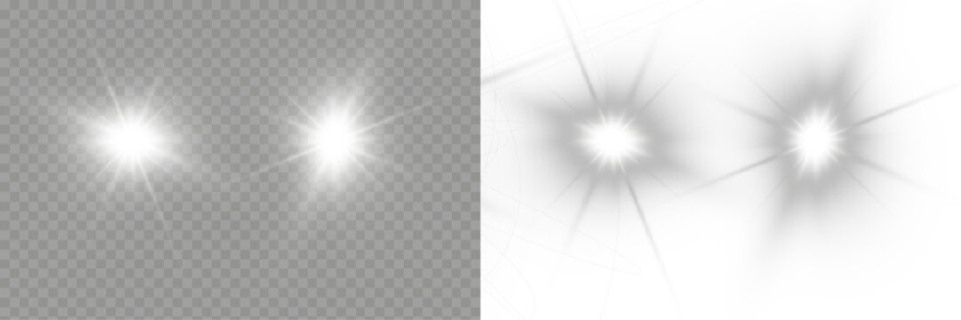 Vector transparent sunlight special lens flash light effect	
