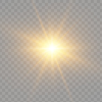 Vector transparent sunlight special lens flash light effect	
