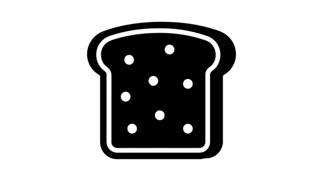 Vector illustration of slice of bread icon on a transparent background