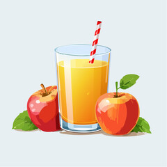 Fototapeta premium Apfelsaft aus roten Äpfeln
