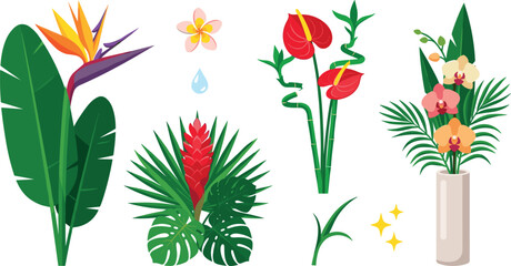 flowers and leaves © Md