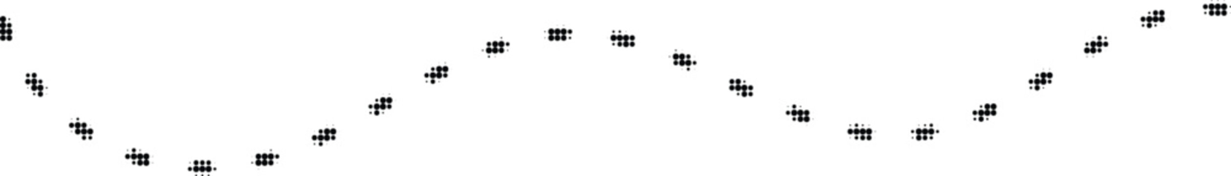 Minimalist wavy dashed line design element isolated on a clean transparent background for modern creative digital layouts