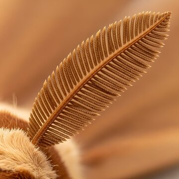 Close-Up of a Brown Feather on Animal Fur.
