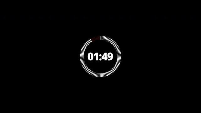 2 minute countdown timer complete in one minute with transparent background, 120 to 0 seconds timer with Aloha channel in 4K VIDEO.