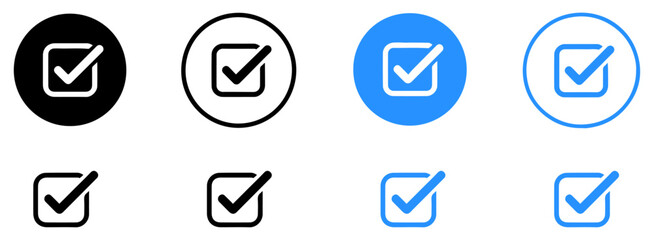 checkbox checkmark icon set vector © graphixecho