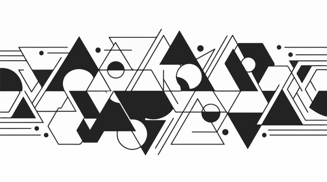 Abstract geometric pattern with triangles circles and lines (1)