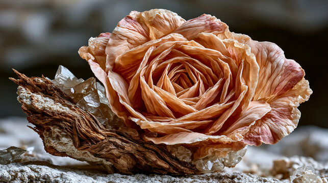 Baryte rosette formation desert rose specimen, barium sulfate mineral, Oklahoma specimen cave formation, evaporite mineral reference, density demonstration specimen documentation under warm raking l