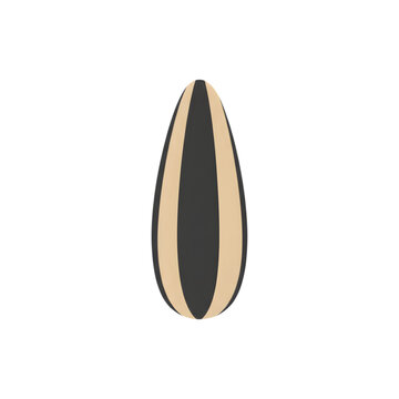 Minimalist vector illustration of sunflower seed isolated on white background for food design concepts