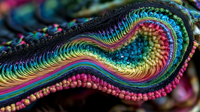 Mantis shrimp Odontodactylus scyllarus dactyl club cross-section revealed, helicoidal mineralized fiber composite structure, impact zone hydroxyapatite crystalline arrangement, biological ceramic en