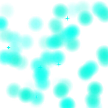 Abstract cyan light bokeh with plus and minus symbols