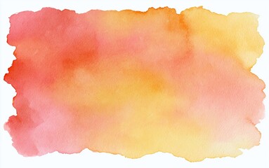Obraz premium Watercolor wash background in soft red and yellow tones