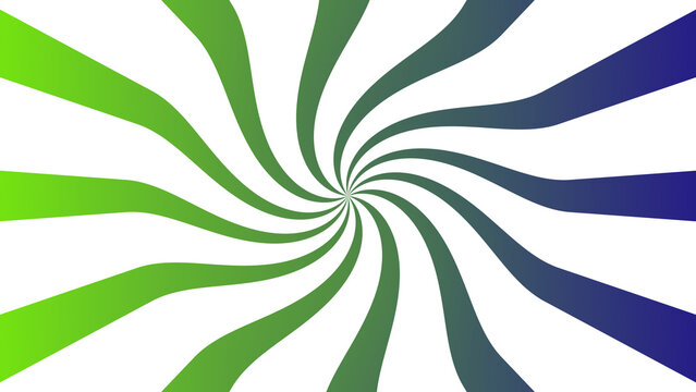 Abstract green and dark blue sunburst spiral background
