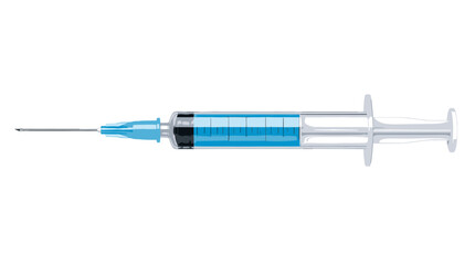 Fototapeta premium Syringe medical instrument shown isolated clearly.