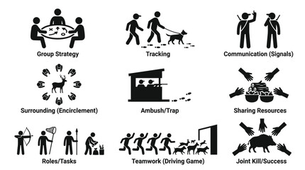 Obraz premium Teamwork and Collaboration Concepts Icons.