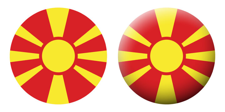 Vector illustration of North Macedonia flag set on transparent background