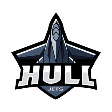 Modern Hull Jets Esports Logo Design for Gaming Team Aviation Tournament Streaming Sports and Competitive Brand Identity