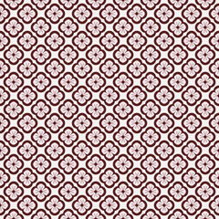 Fototapeta premium Geometric Floral Seamless Pattern with Retro Flower Motif for Fabric Wallpaper and Textile