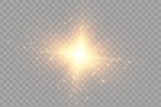 Vector transparent sunlight special lens flash light effect.front sun lens flash. Vector blur in the light of radiance. Element of decor.	
