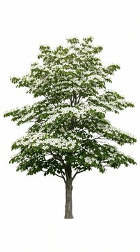 Isolated Dogwood Tree Cutout PNG on Transparent Background