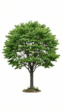 Isolated Eastern Redbud Tree Cutout PNG on Transparent Background