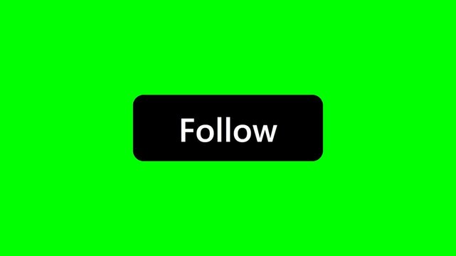 Follow Button Click Animation on Green Screen