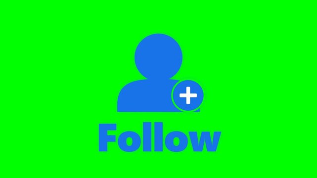 Follow Button Animation with Green Screen
