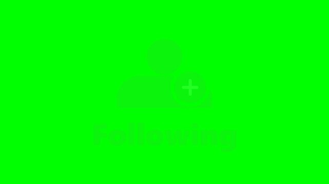 Follow Button Animation on Green Screen