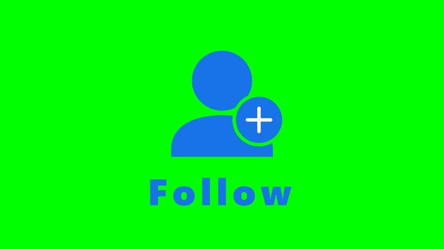 Follow Button Animation with Green Screen