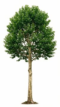 Isolated London Plane Tree Cutout PNG on Transparent Background
