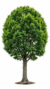 Isolated Red Oak Tree Cutout PNG on Transparent Background