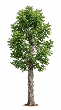 Isolated Hickory Tree Cutout PNG on Transparent Background