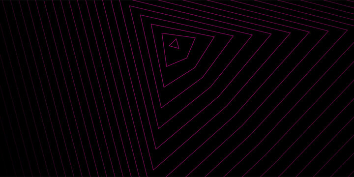 3D pink techno abstract background overlap layer on dark space with triangles lines effect decoration. Modern graphic design element stripes style concept for web, flyer, card, or brochure cover