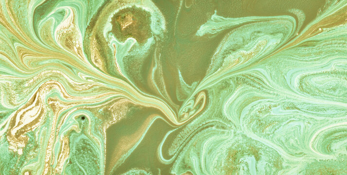 Bright Fluorescent Liquid Art on Grunge Background
