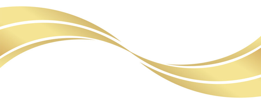 Vector gold line background curve element with white space for text and message design, overlapping layers, vector