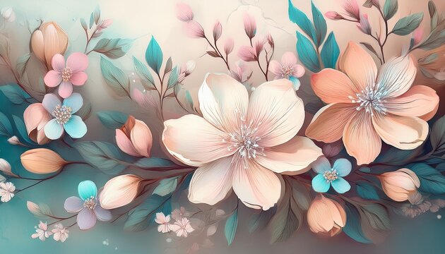 delicate handmade floral art with soft pastel blossoms